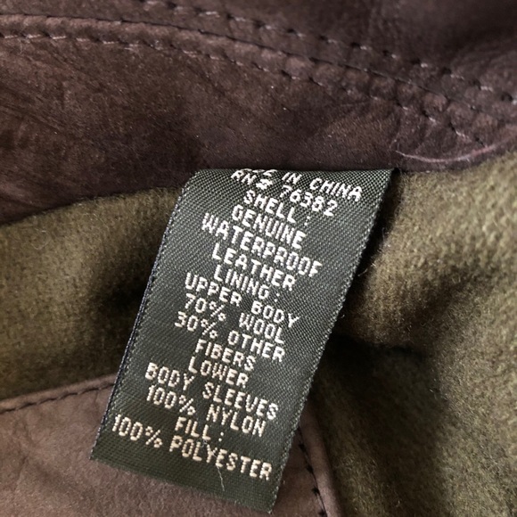 Men’s TIMBERLAND Classic Leather Jacket Waterproof Brown Large - Picture 5 of 11